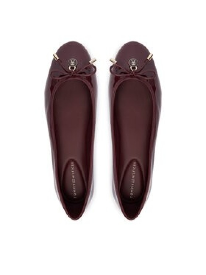 Tommy Hilfiger Baleriny Th Charm Patent Ballerina FW0FW09481 Bordowy