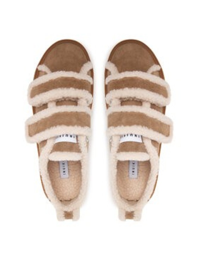 Inuikii Sneakersy Shearling Low Velcro 1001.001.0231 Beżowy