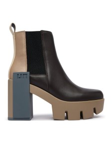 United Nude Botki Grip Chelsea Mid V 1103316116 Brązowy ciemny