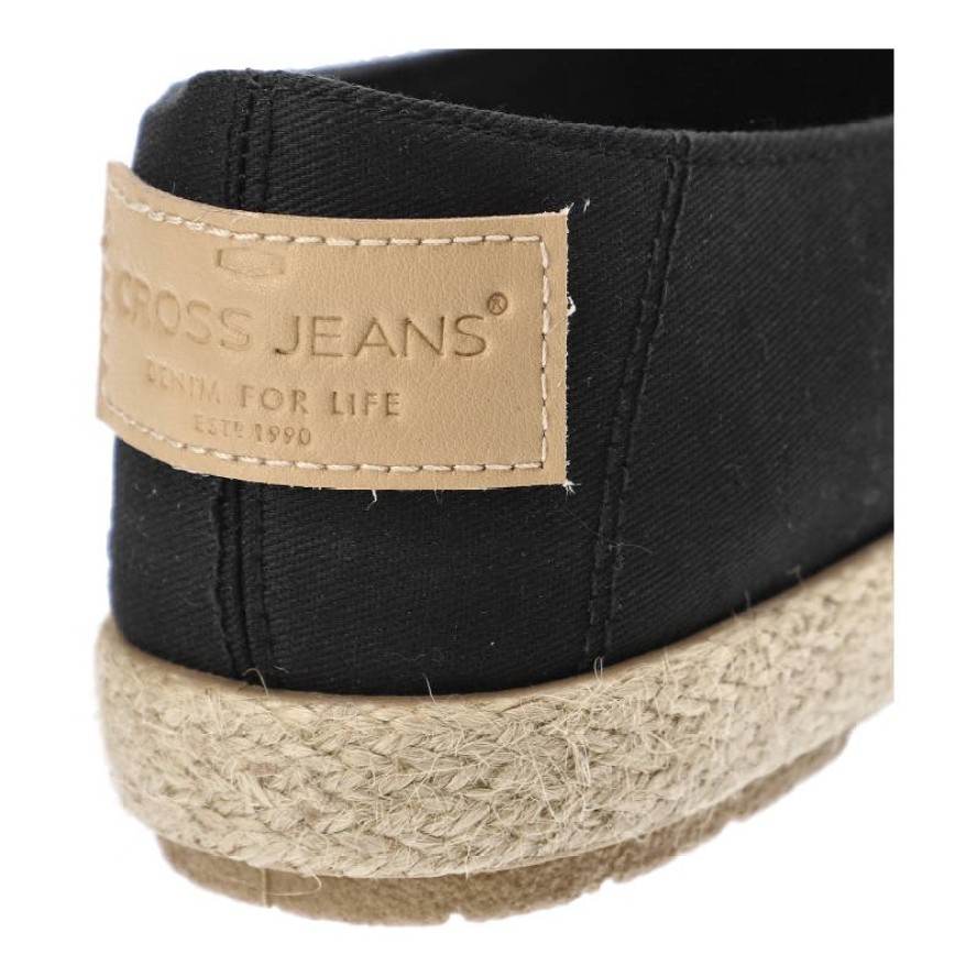 Czarne Espadryle Cross Jeans Wygodne Buty Damskie