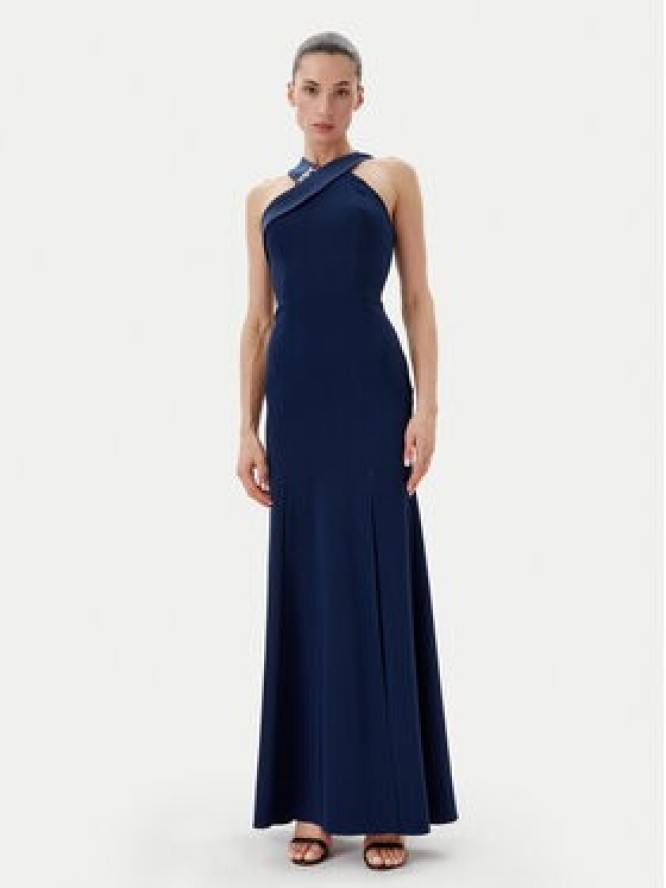 Rinascimento Sukienka wieczorowa CFC0019847002 Granatowy Regular Fit