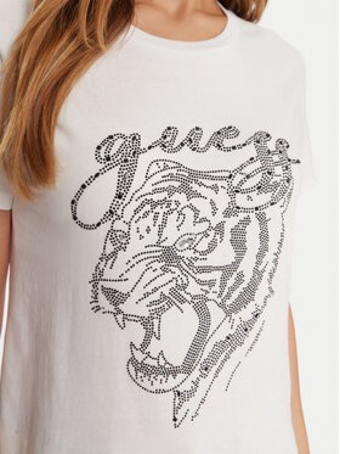 Guess T-Shirt W5BI32 K9RM1 Biały Relaxed Fit
