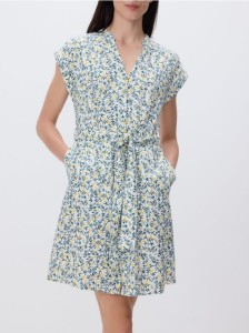 Wzorzysta sukienka mini - wielobarwny