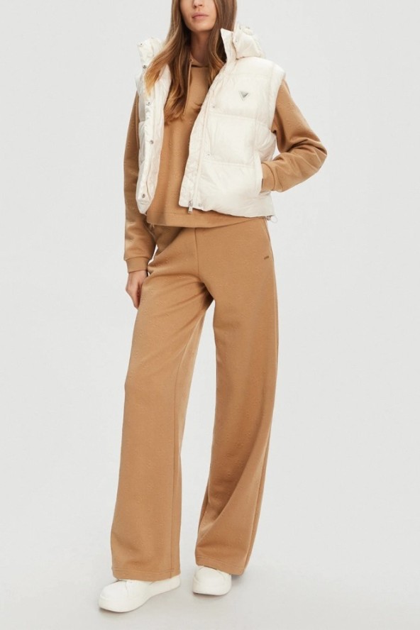 GUESS Beżowa damska kamizelka Padded Vest, Rozmiar S