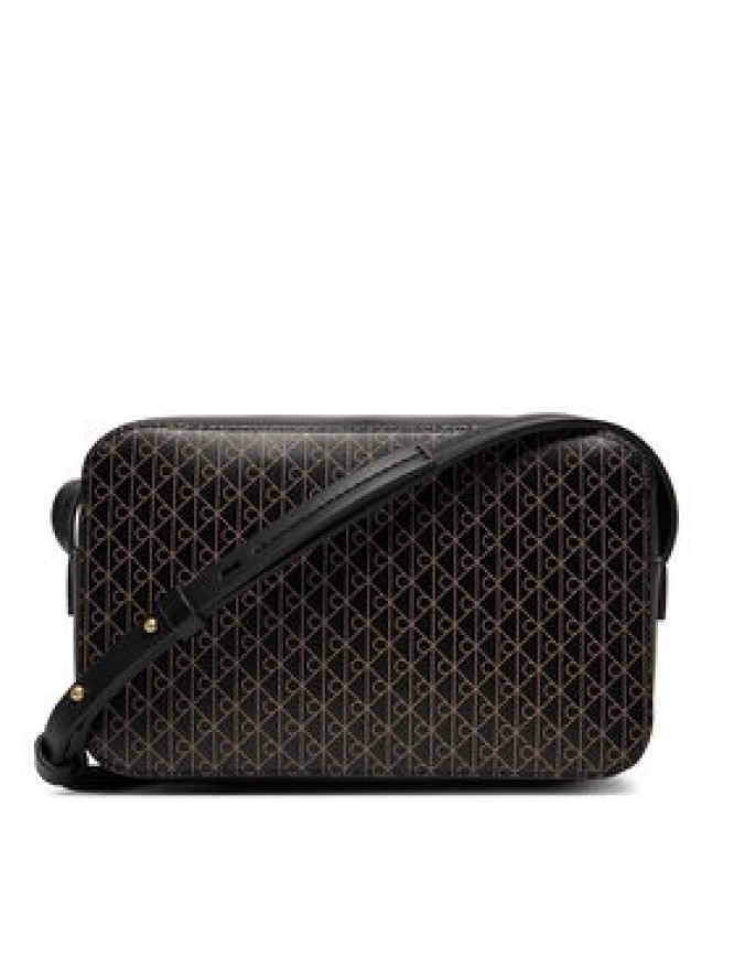 Calvin Klein Torebka Emblem Aop Elongated Camera Bag LV04F3268G Czarny