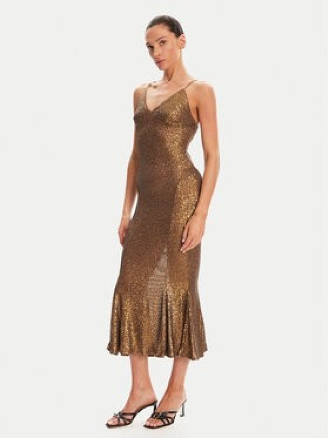NORMA KAMALI Sukienka koktajlowa ST4243SQ162151 Brązowy Slim Fit