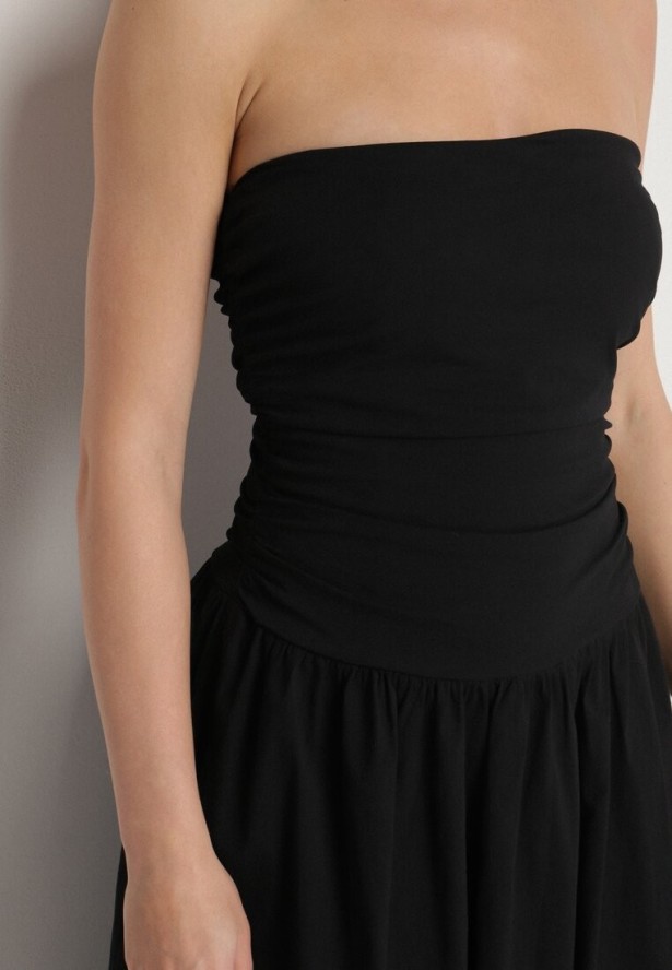 Czarna Sukienka z Bawełny Typu Bodycon Filarose