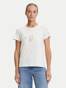 Liu Jo Sport T-Shirt TF5162 JS923 Écru Regular Fit