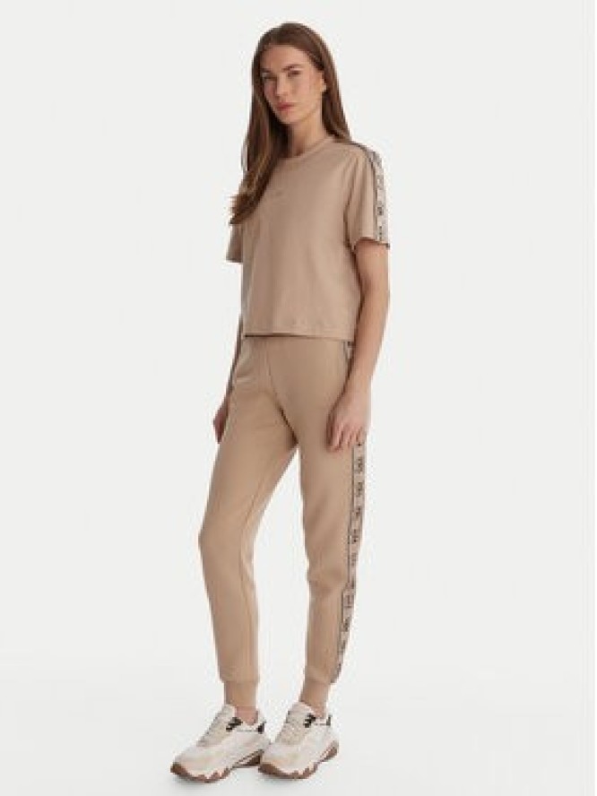 Guess T-Shirt V3RI08 I3Z14 Beżowy Relaxed Fit