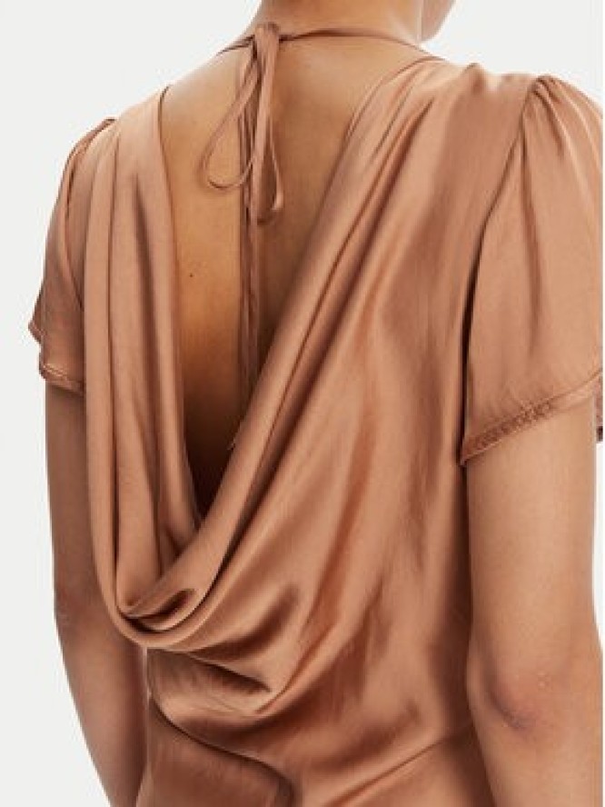 ViCOLO Sukienka wieczorowa TD0767 Brązowy Regular Fit