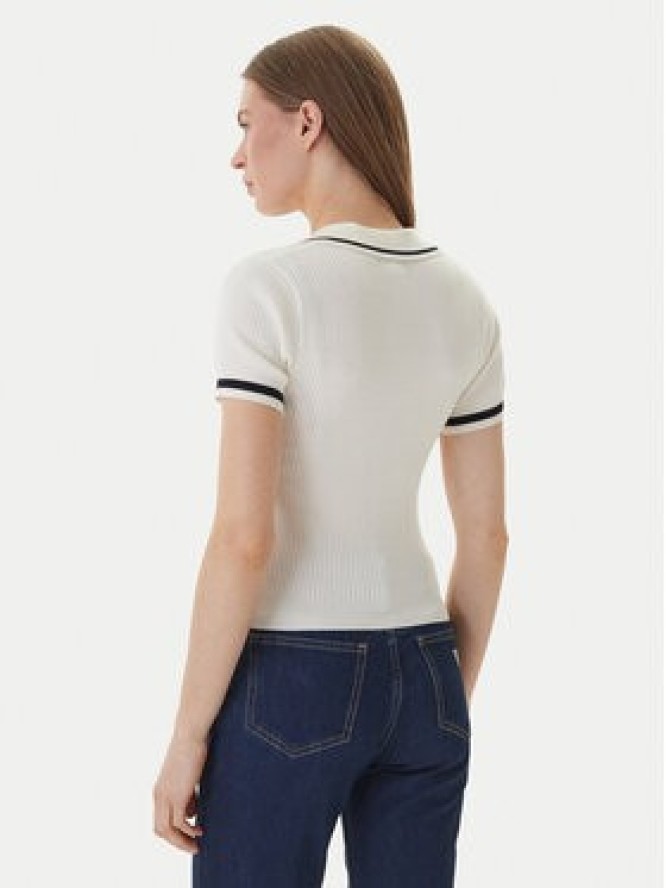 Guess Jeans Sweter W6GRZ1 Z3P32 Écru Slim Fit