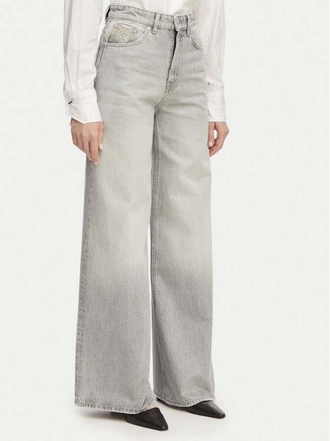 HUGO Jeansy 937 50557053 Szary jasny Wide Leg