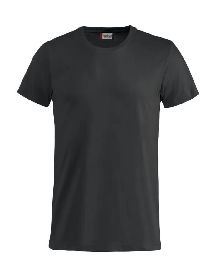 clique Basic-T Junior T‑shirt bawełniany z ściągaczem – Black