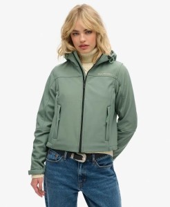 superdry Kurtka Soft Shell Trekker z kapturem – krótki, techniczny krój
