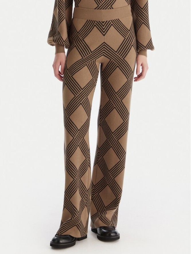 ONLY Spodnie dzianinowe Anny 15327634 Beżowy Loose Fit