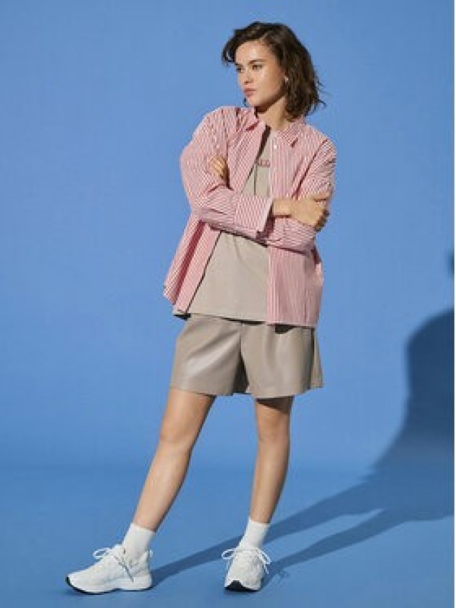 ONLY Szorty z imitacji skóry Saramy 15338008 Beżowy Regular Fit