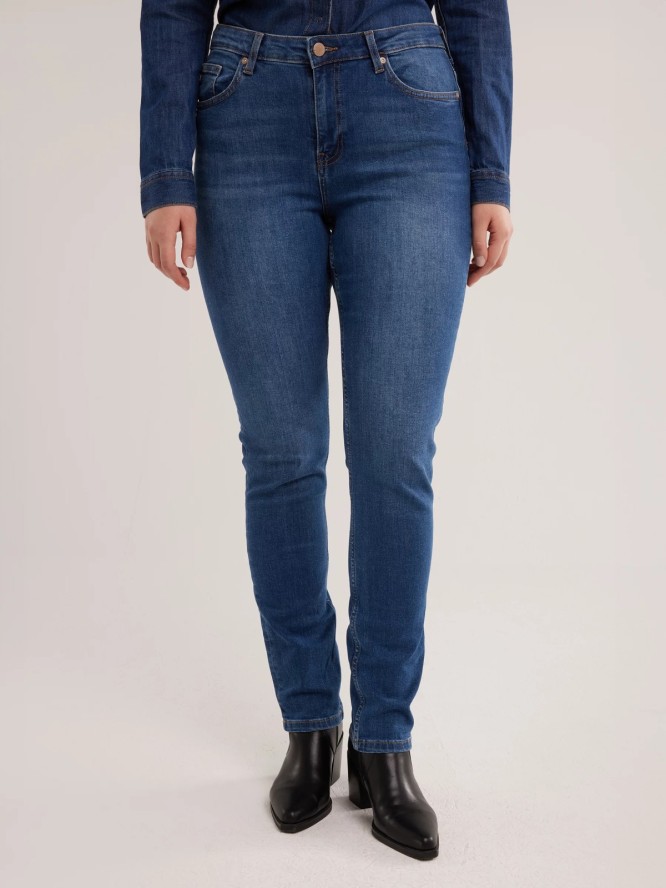 Jeansy damskie z wysokim stanem niebieskie Katrina High Waist 470