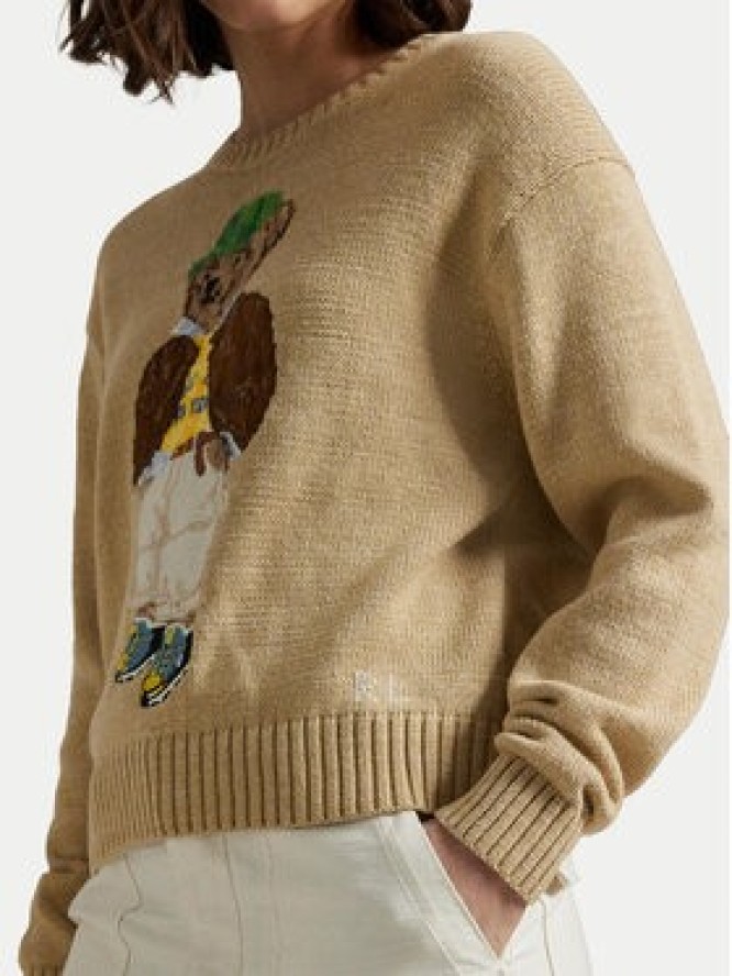 Polo Ralph Lauren Sweter 211972121001 Beżowy Relaxed Fit