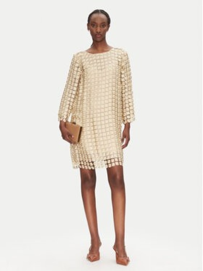 Bruuns Bazaar Sukienka koktajlowa Yva BBW4530 Złoty Regular Fit