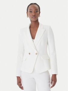 Rinascimento Marynarka CFC0128643003 Biały Regular Fit