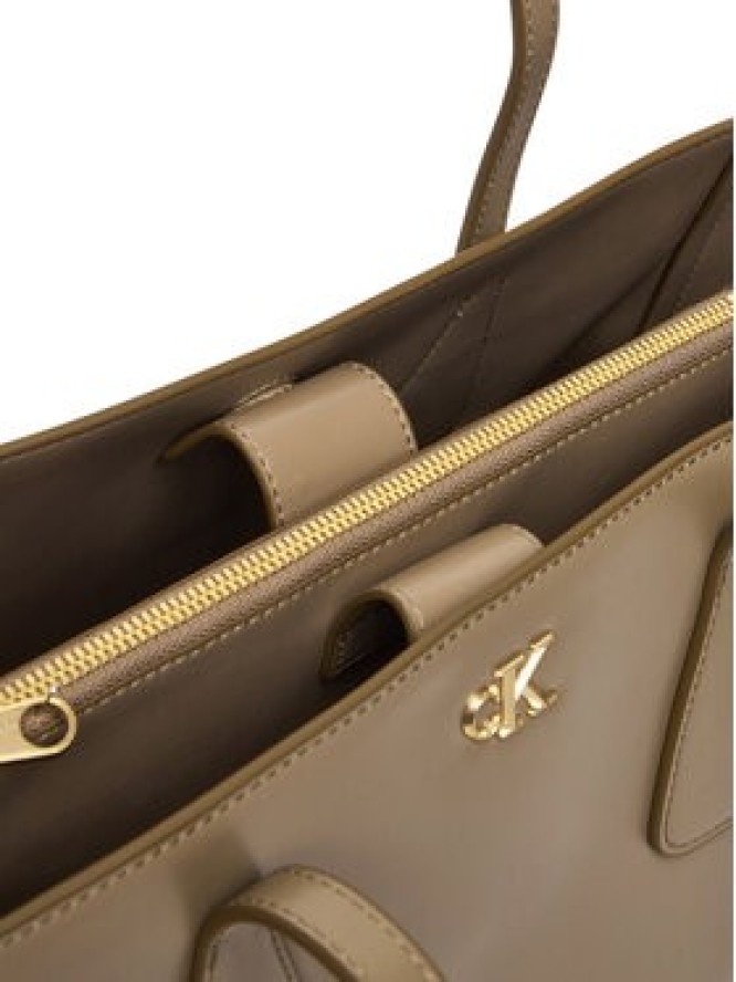 Calvin Klein Torebka Ck Medium Work Tote LV04F3442G Beżowy