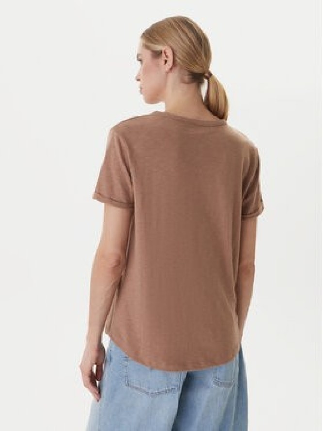 Roxy T-Shirt ERJZT06024 Brązowy Regular Fit