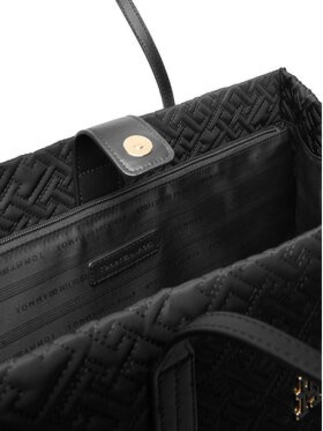 Tommy Hilfiger Torebka Th City Tote Mono Nylon AW0AW18163 Czarny