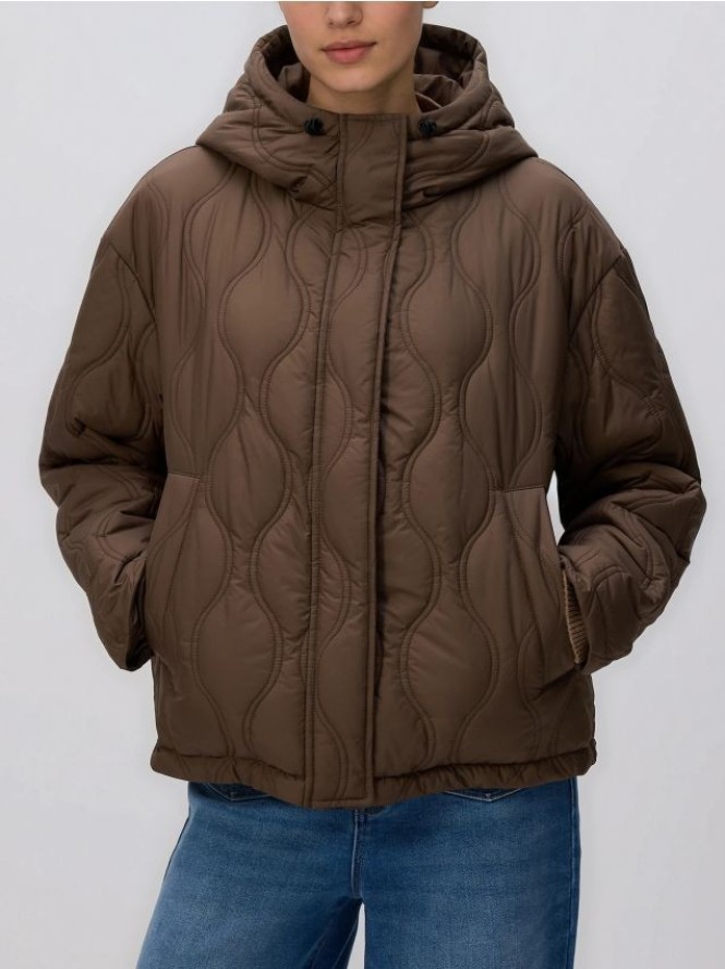 Pikowana kurtka - oliwkowy