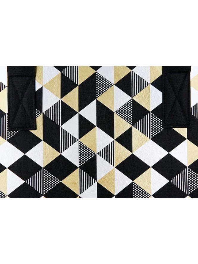 GILDE Torebka "Modern graphic" w kolorze czarno-beżowo-białym - 40 x 26 x 25 cm rozmiar: onesize