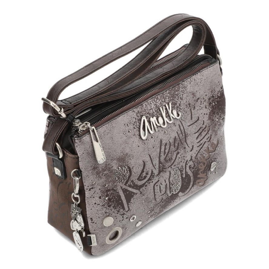 Brązowa Listonoszka Anekke Modna Torebka Damska Premium