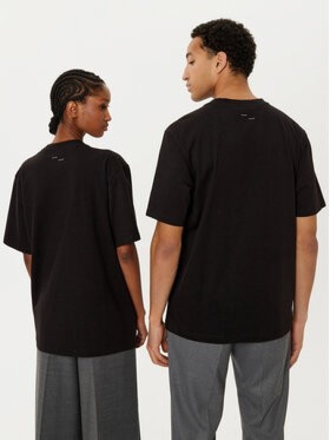 Filling Pieces T-Shirt Unisex Embroidered Knot 7449986 Czarny Regular Fit