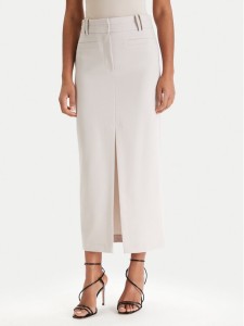 Patrizia Pepe Spódnica midi 8G0515/A498-S748 Szary Regular Fit