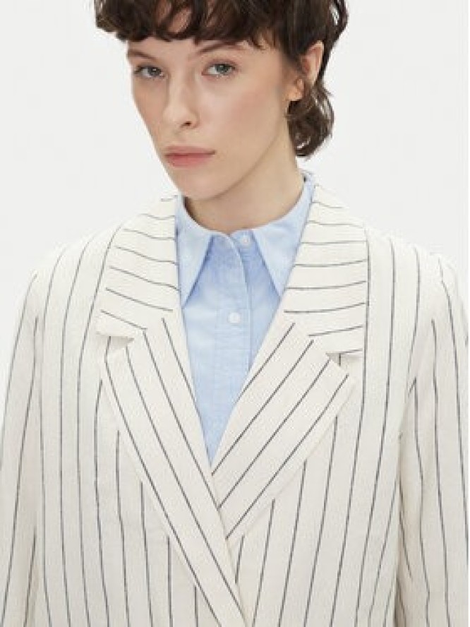 Pepe Jeans Marynarka Hannah PL402589 Écru Loose Fit