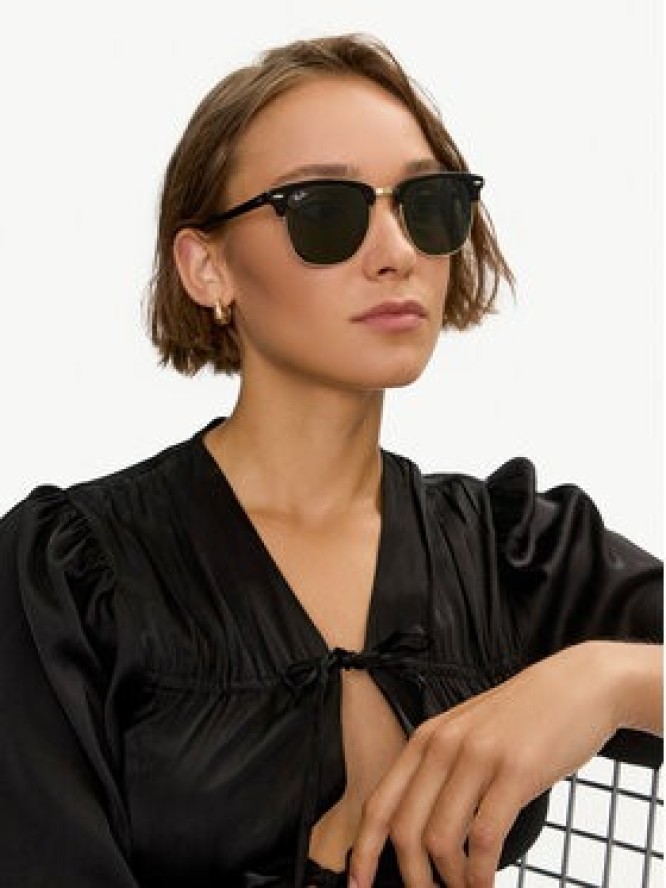 Ray-Ban Okulary przeciwsłoneczne Clubmaster 0RB3016 W0365 Czarny