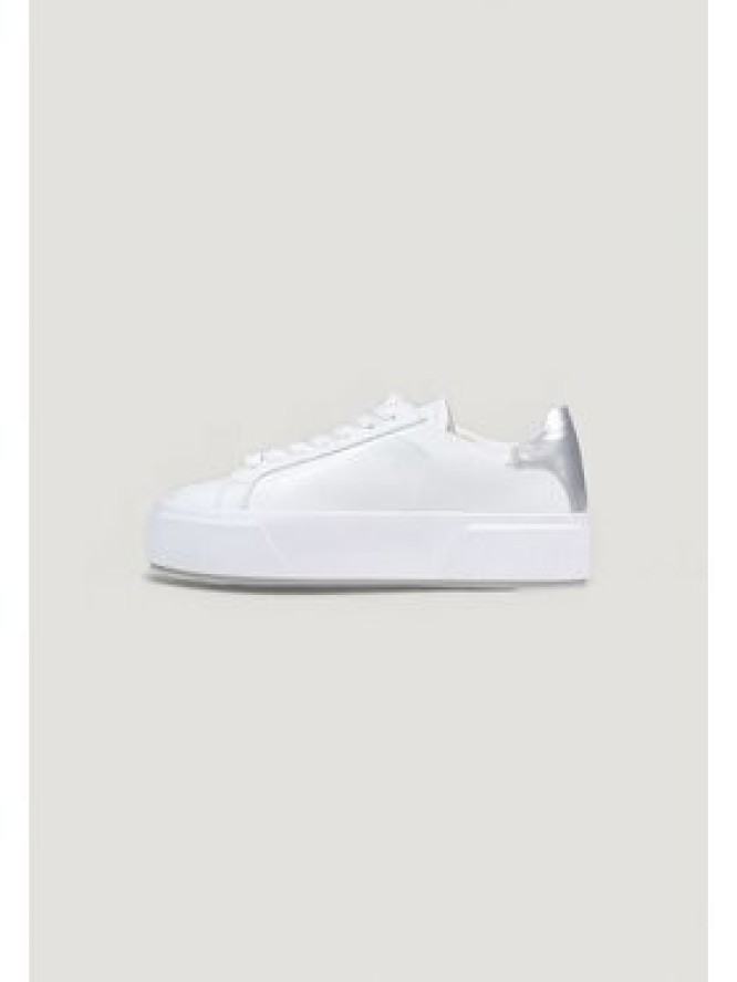Calvin Klein Sneakersy Flatform Lace Up Lth Met YW0YW01929 Biały