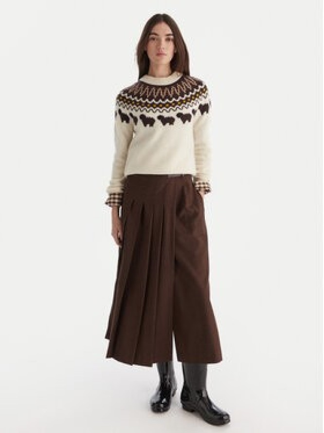 Hunter Sweter Ashie HARW0074251 Beżowy Regular Fit