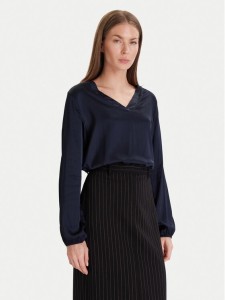 Maryley Bluzka 25IB824/18BL Granatowy Regular Fit