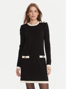 Gaudi Sukienka dzianinowa 521FD13009 Czarny Regular Fit