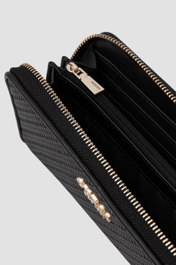 GUESS Czarny duży damski portfel Mirema Slg Large