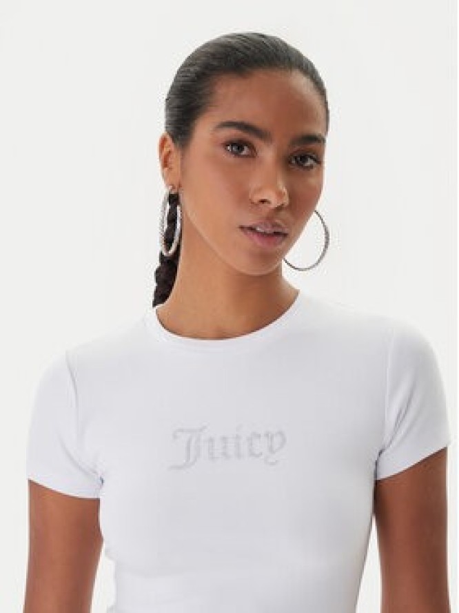 Juicy Couture T-Shirt Esme JCWCT225323 Biały Slim Fit