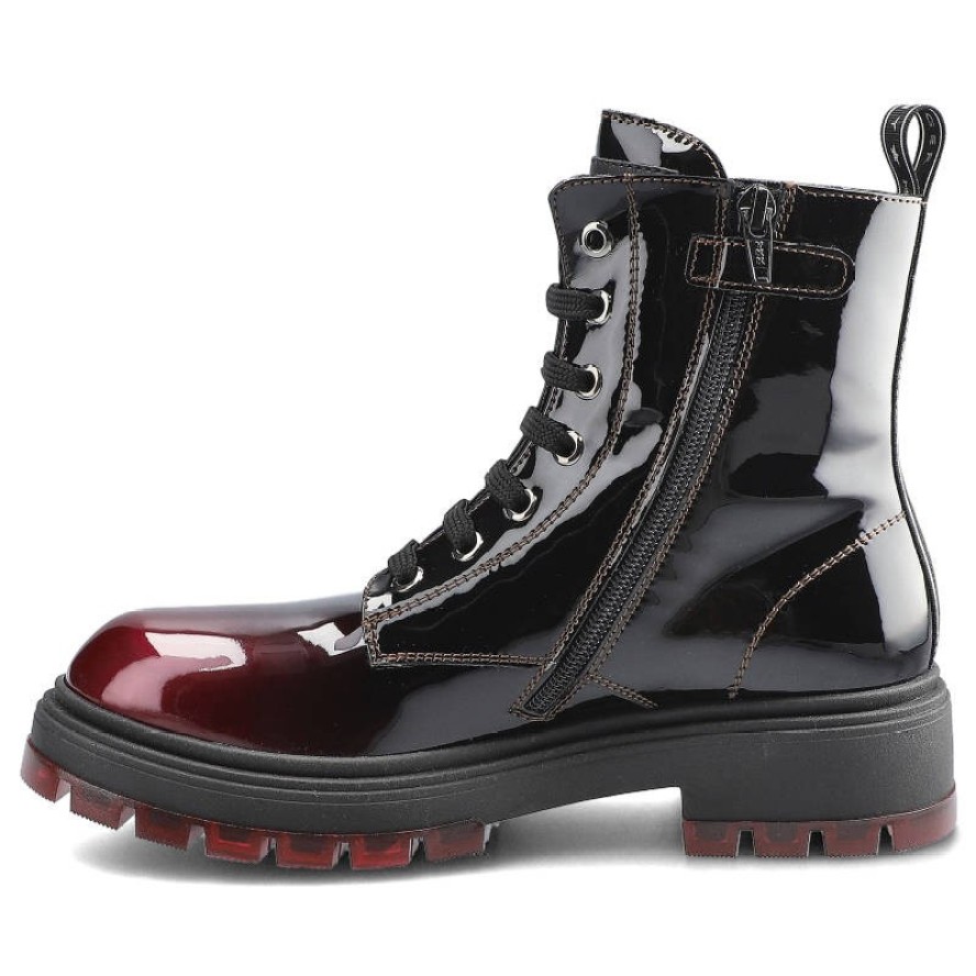 Bordowe Botki Tommy Hilfiger Damskie Stylowe Buty