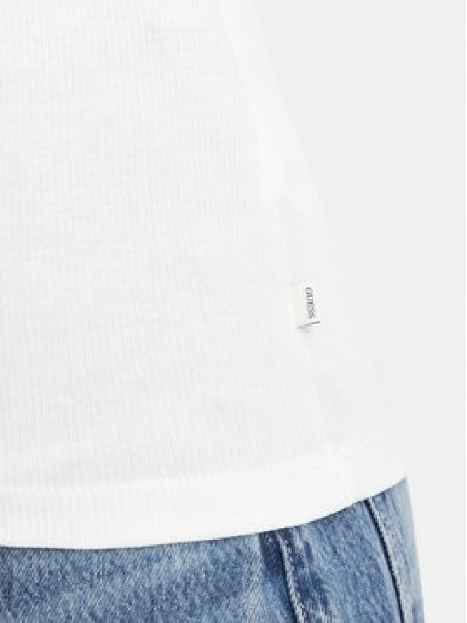 Guess Jeans Bluzka W6BP06 K5471 Biały Slim Fit