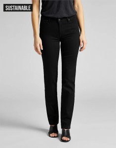LEE MARION STRAIGHT DAMSKIE SPODNIE JEANSOWE BLACK RINSE L301FS47 112105814