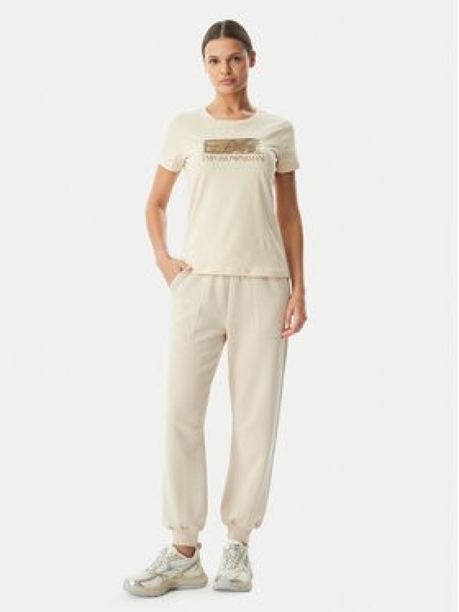EA7 Emporio Armani T-Shirt 7W001093 AF10373 U1088 Beżowy Regular Fit