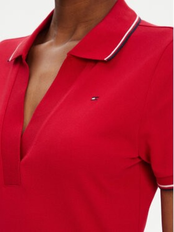 Tommy Hilfiger Sukienka codzienna 1985 WW0WW45740 Czerwony Slim Fit