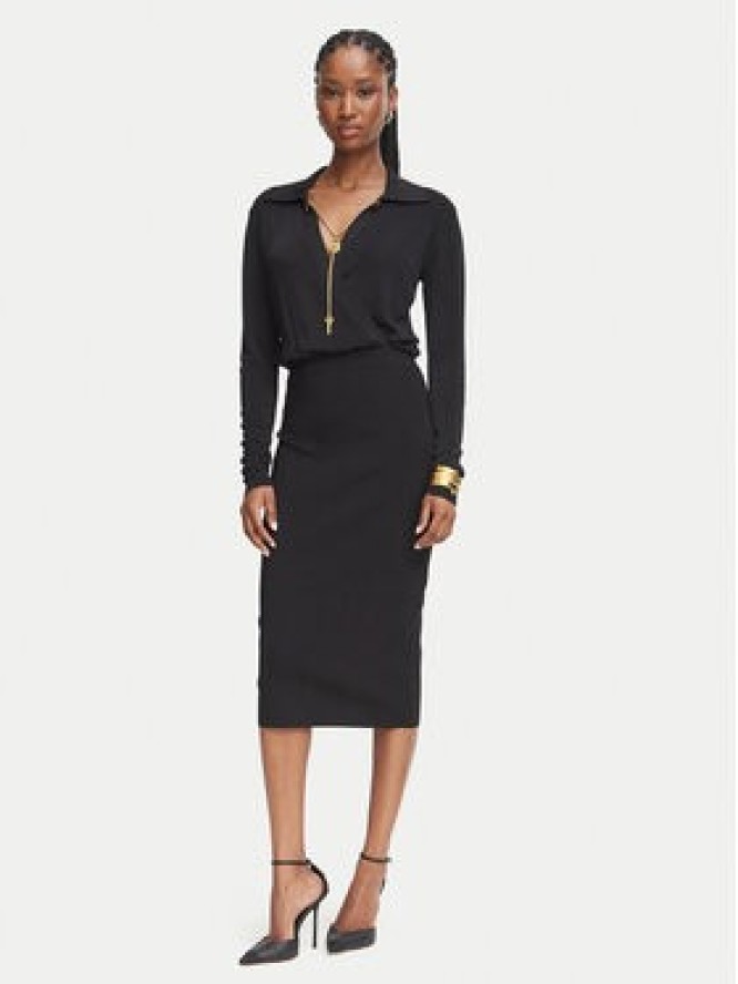 Elisabetta Franchi Sukienka koktajlowa AM-19S-66E2-V500 Czarny Slim Fit