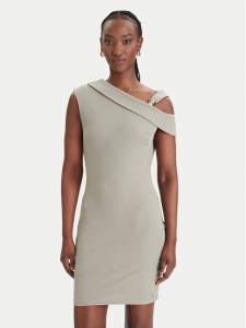 Guess Sukienka codzienna W6GK23 K3017 Khaki Regular Fit