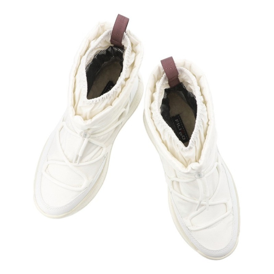 Białe Śniegowce Filippo Ciepłe Buty Damskie Na Platformie