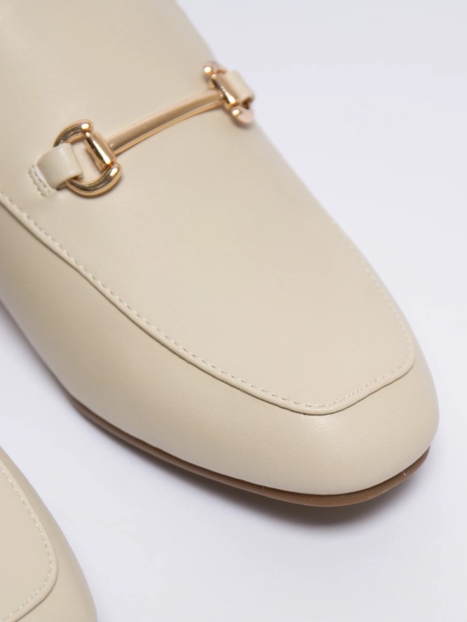 Klapki damskie eleganckie beżowe NN274A077 801