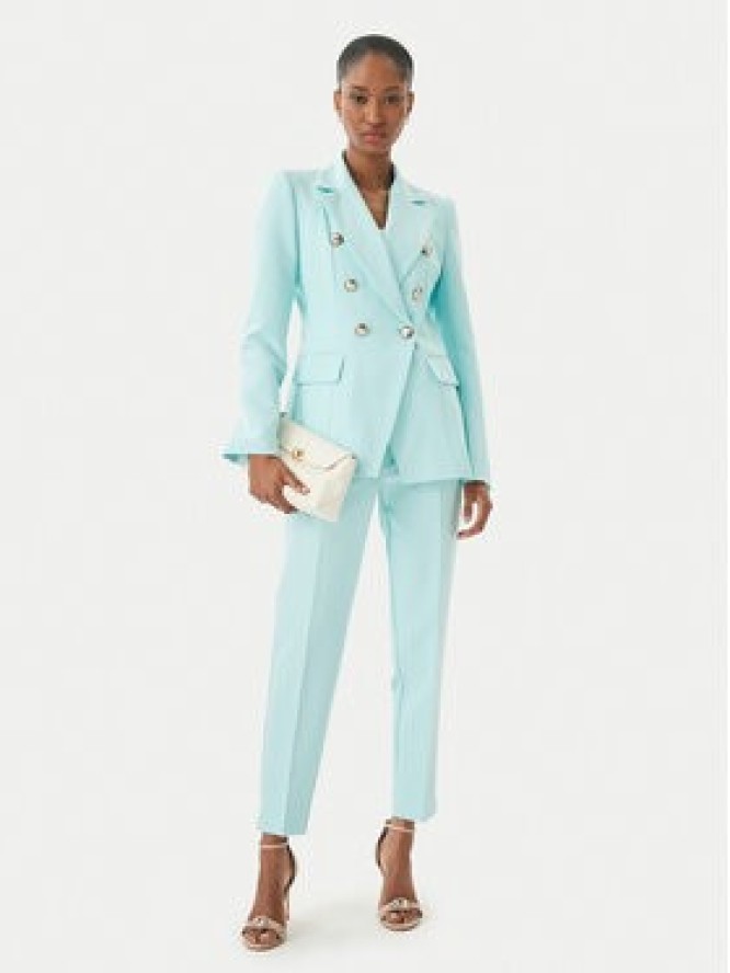 Maryley Marynarka 26EB139/43AC Turkusowy Regular Fit